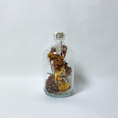 Dried Florals in Glass Harapan 500 ml White Wax