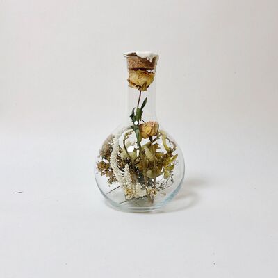 Dried Florals in Glass Sperare 500 ml white wax