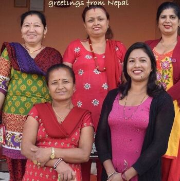 pinces à cheveux durables tournesol 2x - jaune - coton biologique - crochet à la main au Népal 5