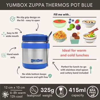 Récipient thermos Yumbox Zuppa avec cuillère - Bleu Neptune 2