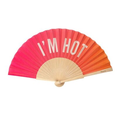 I'm Hot Orange and Pink Gradient Fan