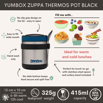 Récipient thermos Yumbox Zuppa avec cuillère - Twilight Black 2