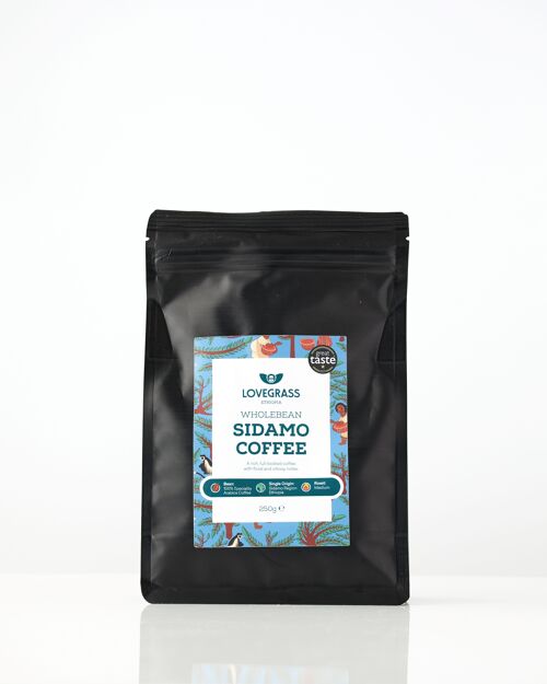 Single Origin, Grade 1, Roasted Sidamo Coffee Beans 250g