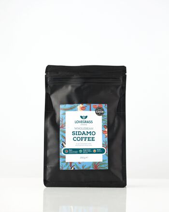 Origine unique, grade 1, grains de café Sidamo torréfiés 250 g 1