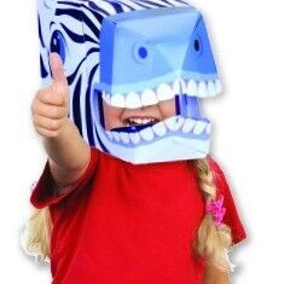 Manualidad con tarjeta de máscara 3D de cebra: haz tu propio kit de artesanía con máscara para la cabeza