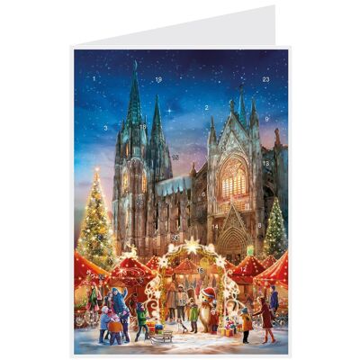 Mini Advent calendar. Cologne cathedral