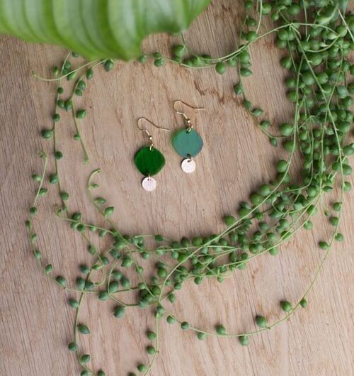 Boucles d'oreilles - BENJI - vert translucide