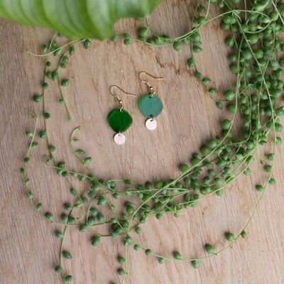 Earrings - BENJI - translucent green