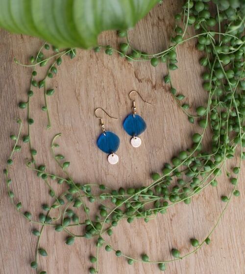 Boucles d'oreilles - BENJI - Bleu Translucide