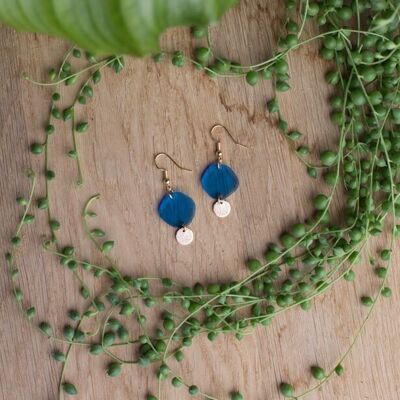 Boucles d'oreilles - BENJI - Bleu Translucide