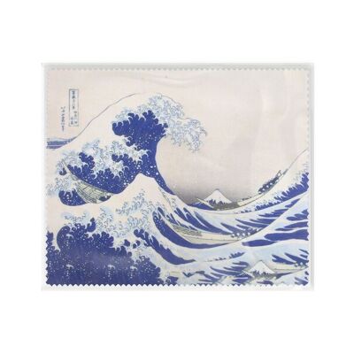Brillenputztuch, 15 x 18 cm, Hokusai, Große Welle