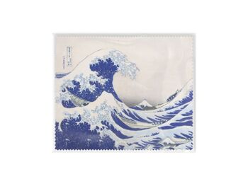 Chiffon pour lentilles, 15 x 18 cm, Hokusai, Great Wave 1