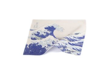 Chiffon pour lentilles, 15 x 18 cm, Hokusai, Great Wave 3