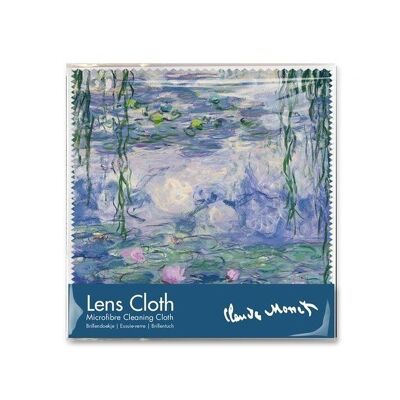 Brillenputztuch, 15 x 15 cm, Seerosen, Monet