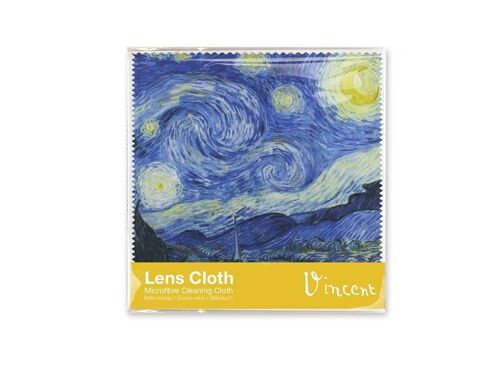 Lens cloth, Van Gogh, Starry night 15 x 15 cm
