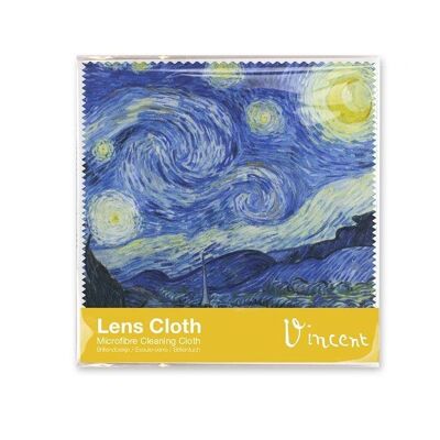 Brillenputztuch, Van Gogh, Sternennacht 15 x 15 cm