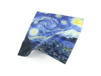 Chiffon à lentilles, Van Gogh, Nuit étoilée 15 x 15 cm 2