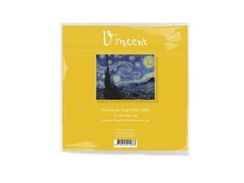 Chiffon à lentilles, Van Gogh, Nuit étoilée 15 x 15 cm 3