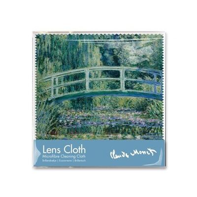 Brillenputztuch, 15 x 15 cm, Brücke, Monet