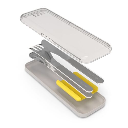 MB Slim Box - Jaune  - Set de 3 couverts Trio couteau