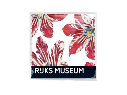 Lens cloth, 15x15 cm, Marrel, Tulips, Rijksmuseum