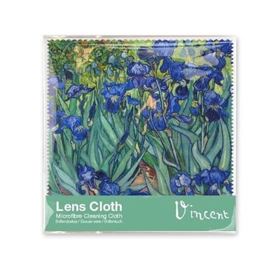 Lens cloth, 15 x 15 cm, Irises, Van Gogh