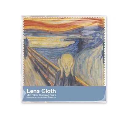 Brillenputztuch, 15x15 cm, Munch, Der Schrei