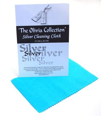 Chiffon de polissage anti-ternissement pour bijoux en argent de la collection Olivia X 1, standard 115 mm x 165 mm 4