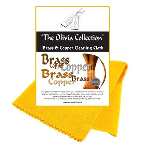 The Olivia Collection Brass & Copper Anti Tarnish Cleaning & Polishing Cloth, 440mm x 315mm