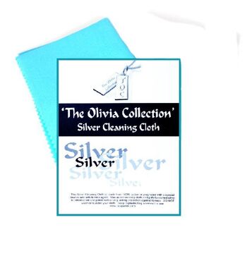 La collection Olivia Single Silver Jewellery Chiffon de polissage anti-ternissement LARGE 220mm x315mm 2