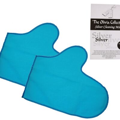 The Olivia Collection Guanto per lucidare e pulire anti appannamento gioielli in argento x 2