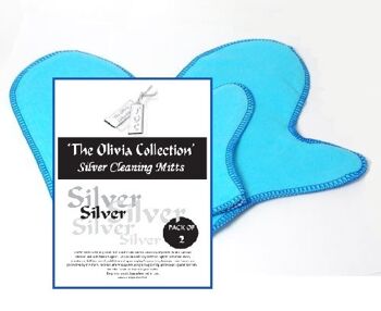 The Olivia Collection Silver Jewellery Gant de nettoyage et de polissage anti-ternissement x 2 3