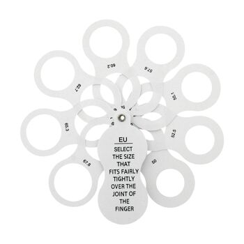 The Olivia Collection Fan Style Plastic Ring Sizer Royaume-Uni, États-Unis et UE - pour hommes et femmes 2