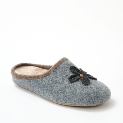 Comfort width wedge mule slippers