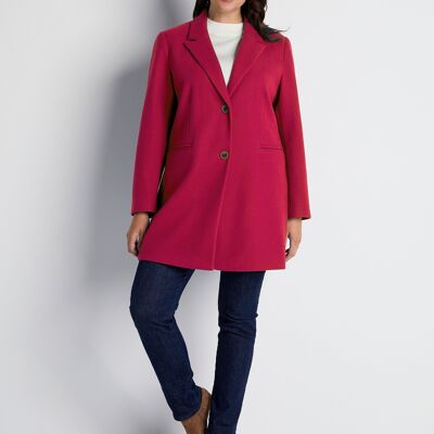 Wool-look coat with tailored collar