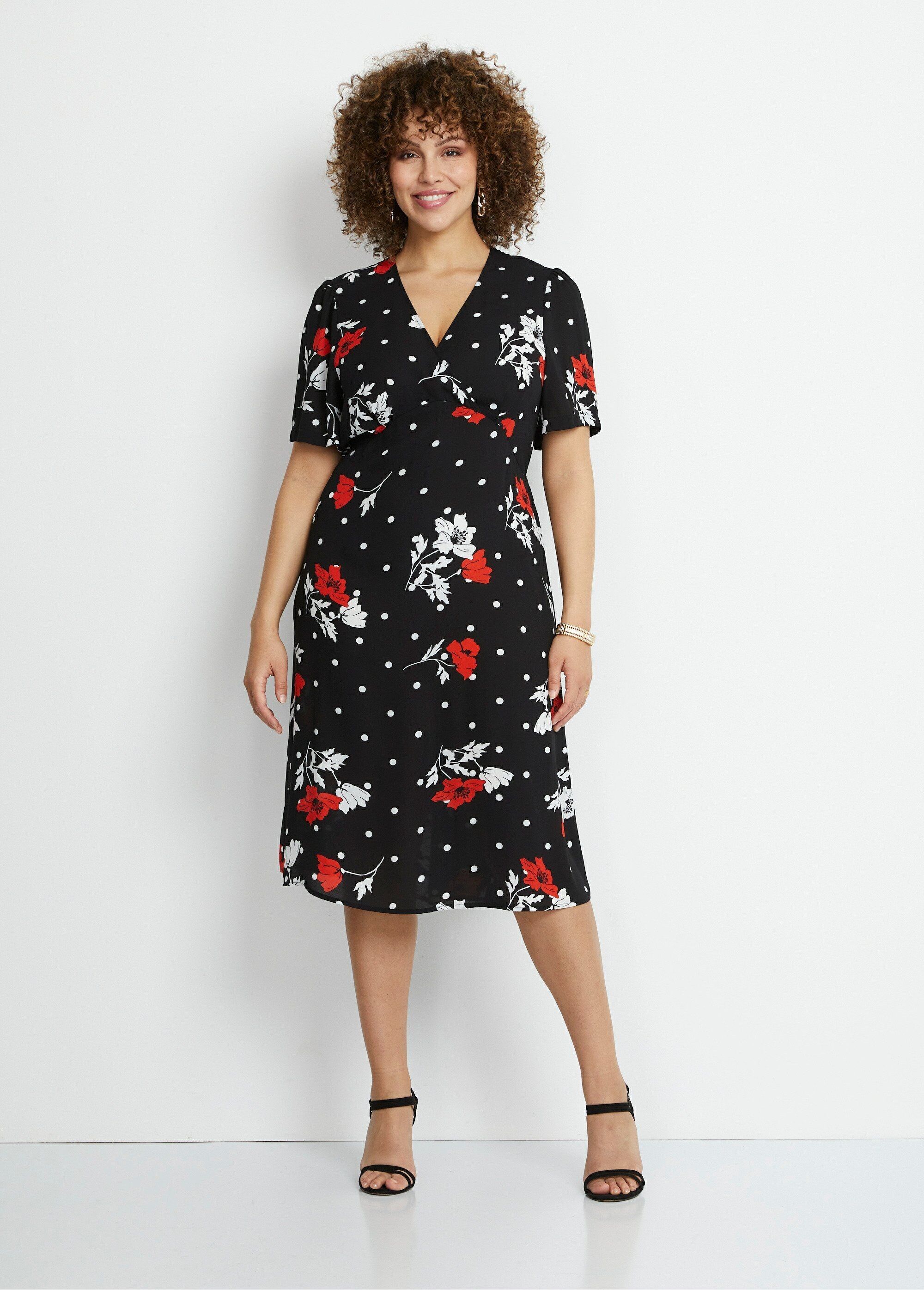 Short floral straight dress