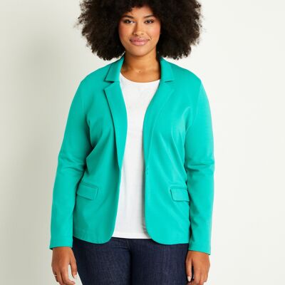 Straight buttoned knit jacket