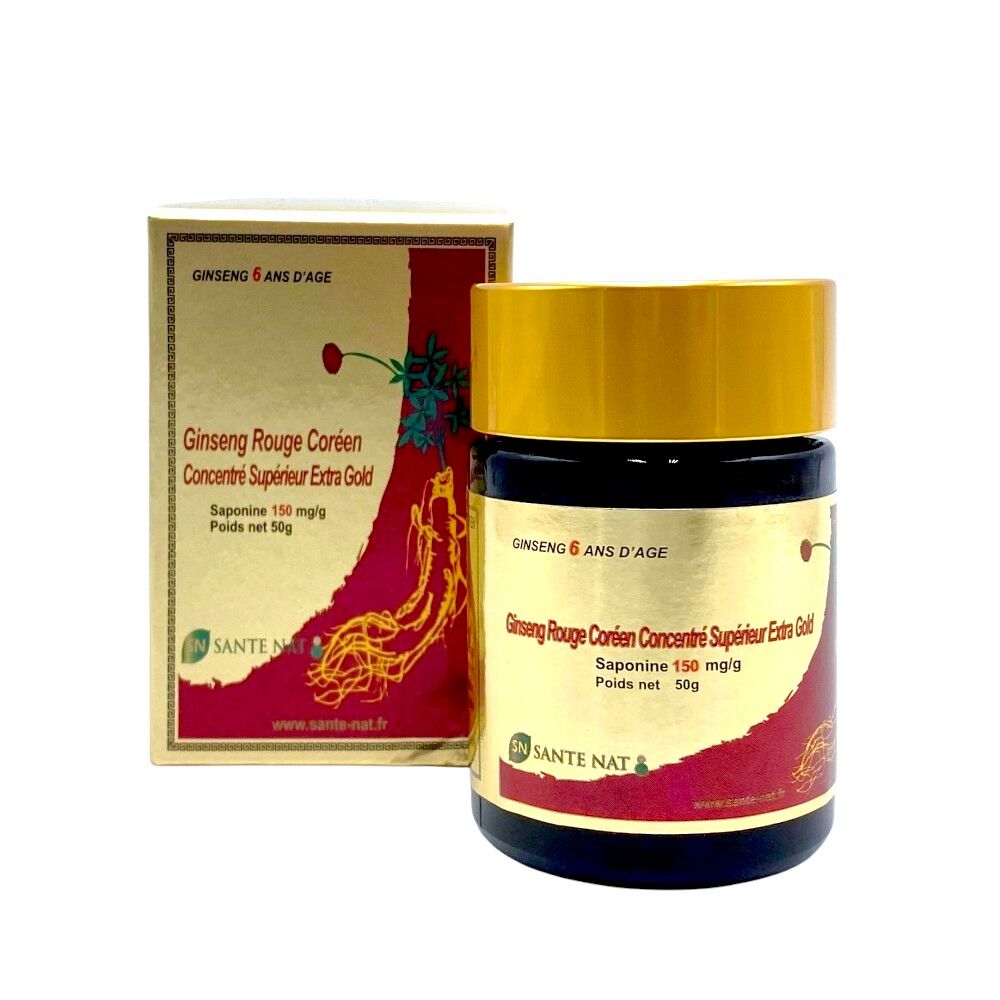GINSENG ROSSO Coreano 50G EXTRA GOLD - Estratto Concentrato 6 anni - Saponina Sup 150mg [Ginsenosidi Rg1 + Rb1 + Rg3 = 15mg/g]