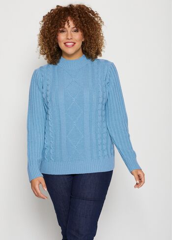 Pull style irlandais col montant 1