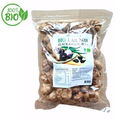 Korean Organic Fermented Black Garlic (1 kg) [Natural | Antioxidant | Vegan | Effective Against Cholesterol and Blood Pressure | Premium] authenticity by Santé Nat.