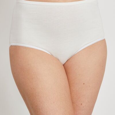 High-waisted cotton briefs - pack of 6