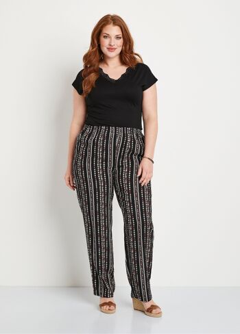 Pantalon imprimé taille élastiquée 4