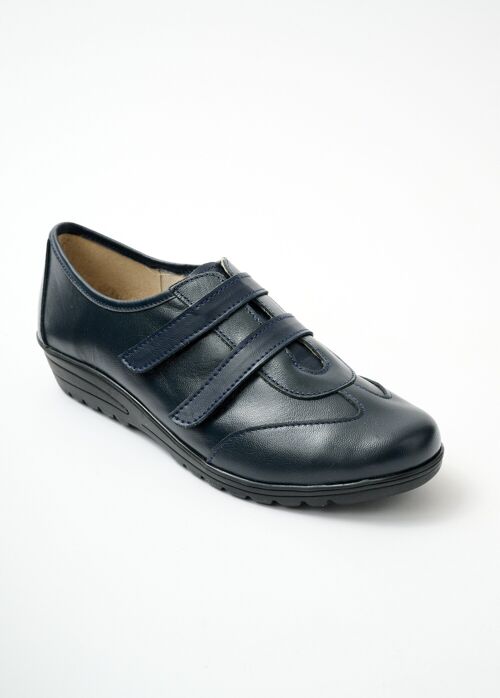 Derbies cuir largeur confort scratchés