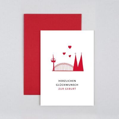 Birth card Cologne Skyline Helmi