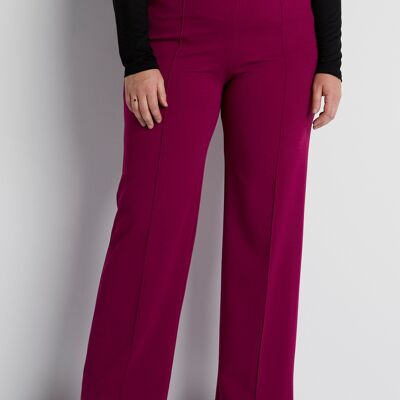 Pantalon maille crêpe taille élastiquée