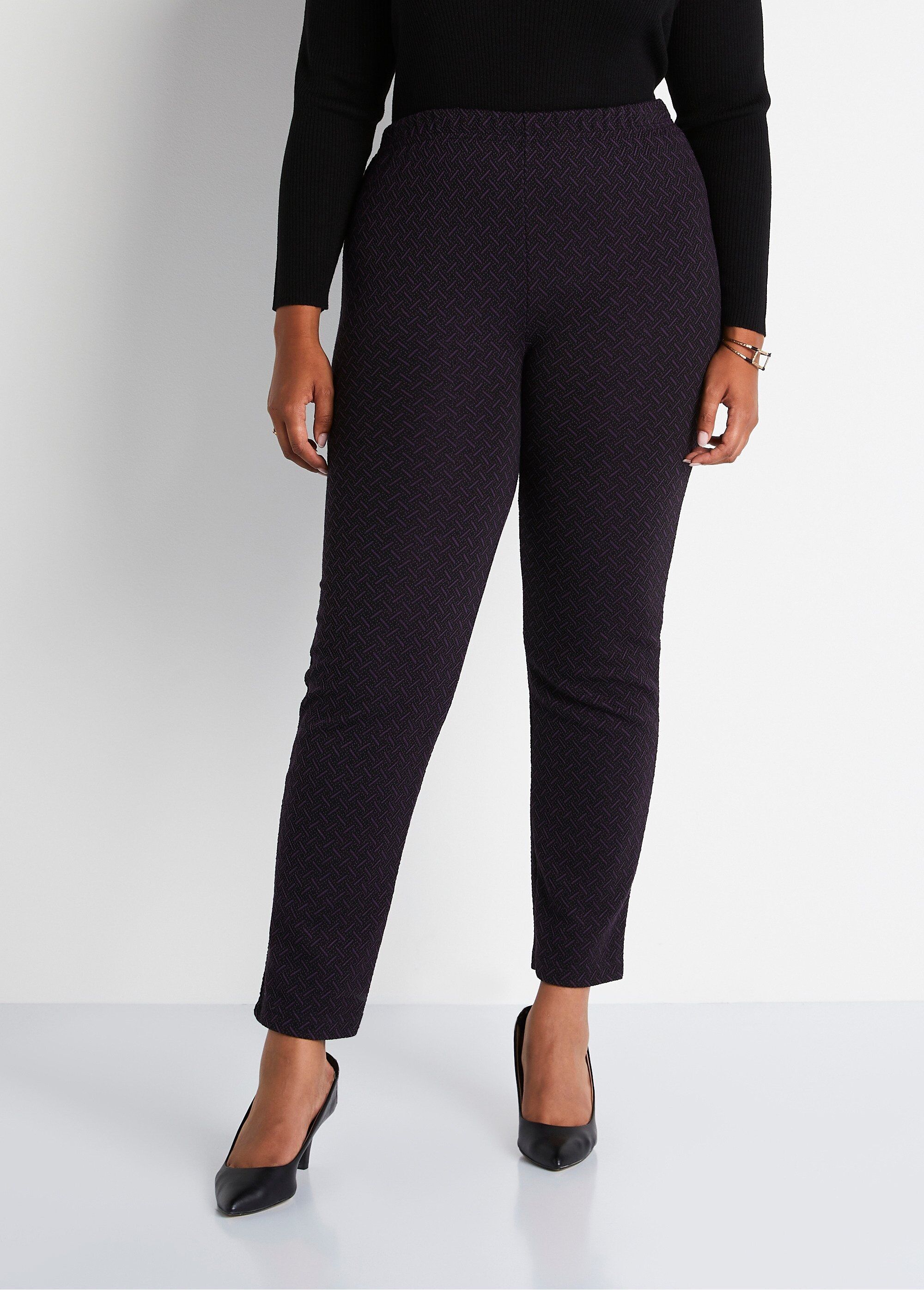 Gerade Leggings mit elastischem Bund und Wolle