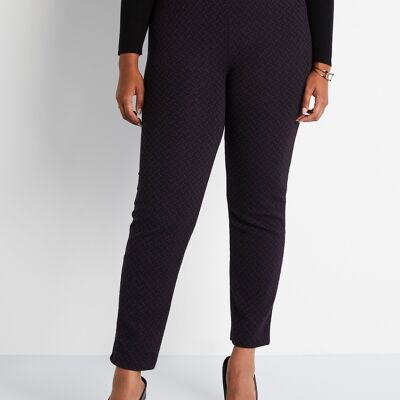 Straight leggings with elasticated waistband and wool