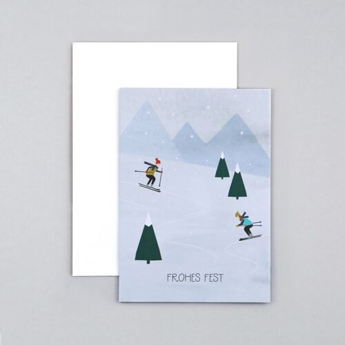 Weihnachtskarte Ski Juri