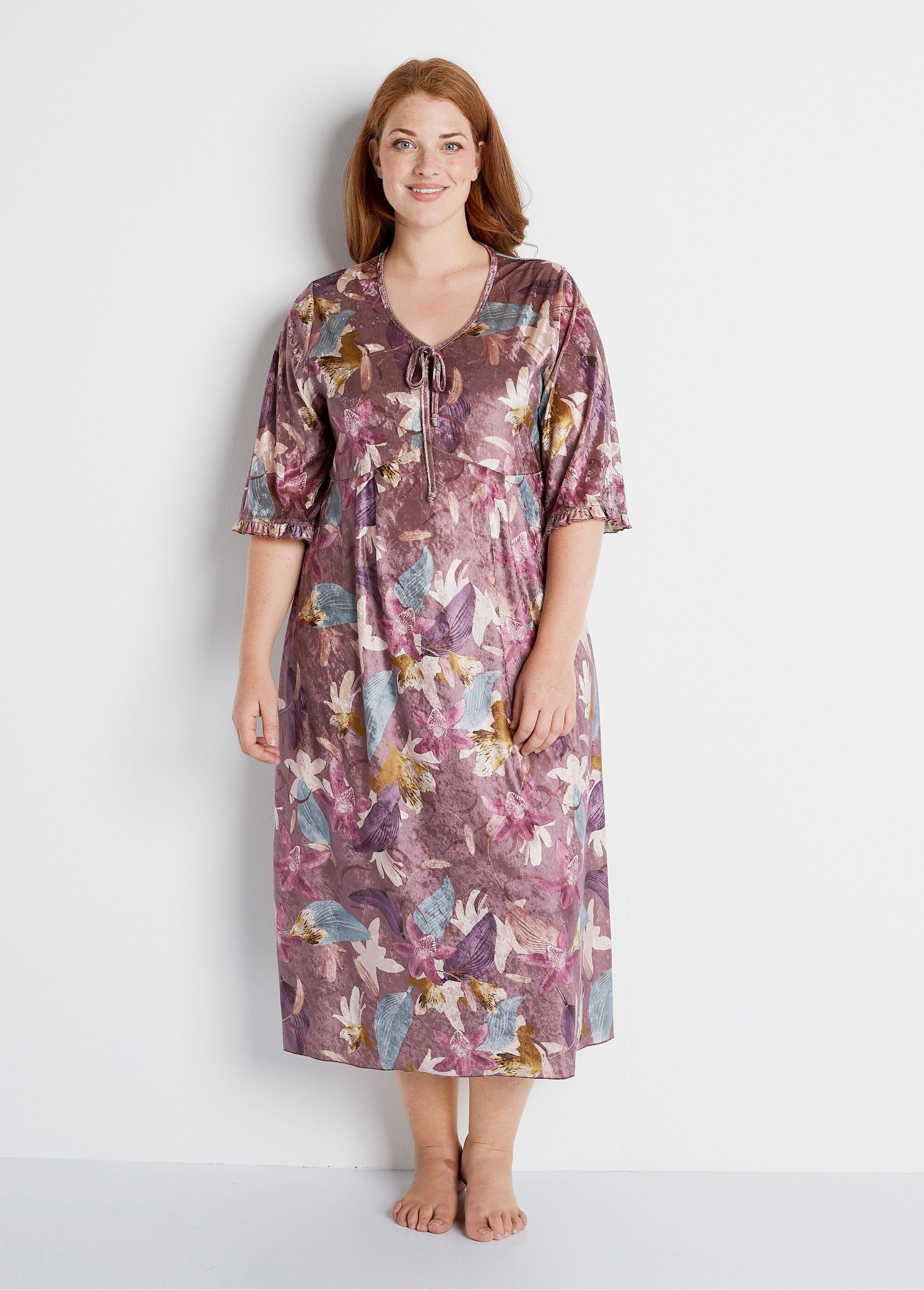 Velvet hostess dress