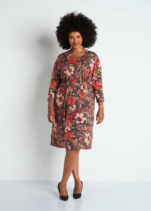 Robe ample courte imprimé floral